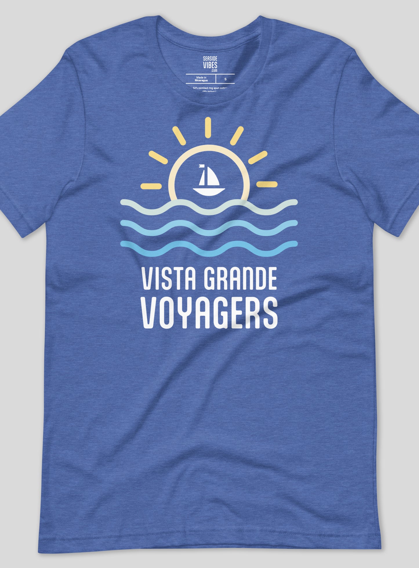 Unisex: VG Voyagers Sun Tee - Heather True Royal