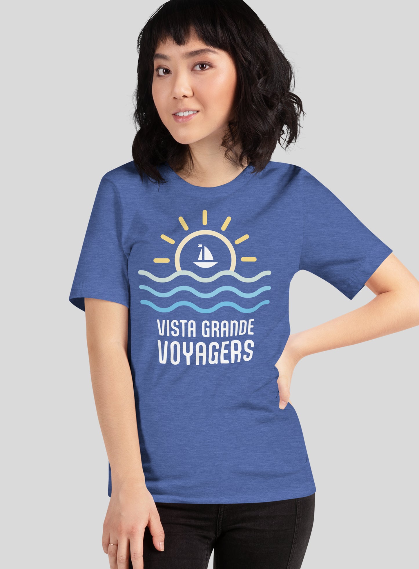 Unisex: VG Voyagers Sun Tee - Heather True Royal