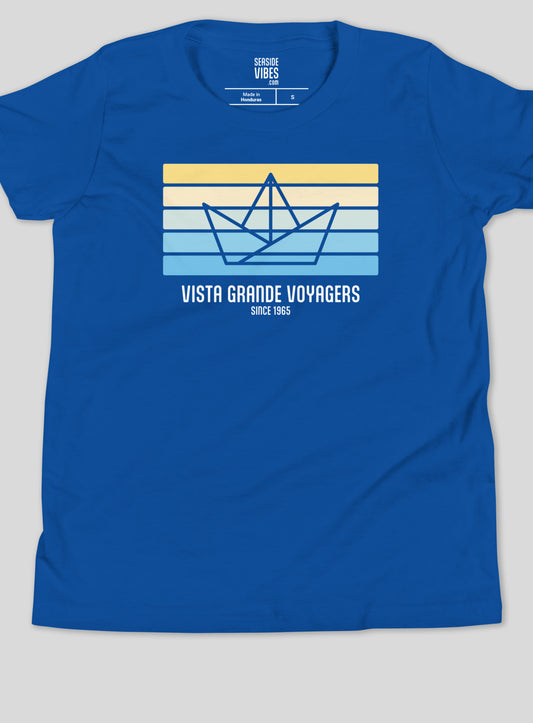 Youth: VG Origami Boat Tee - True Royal