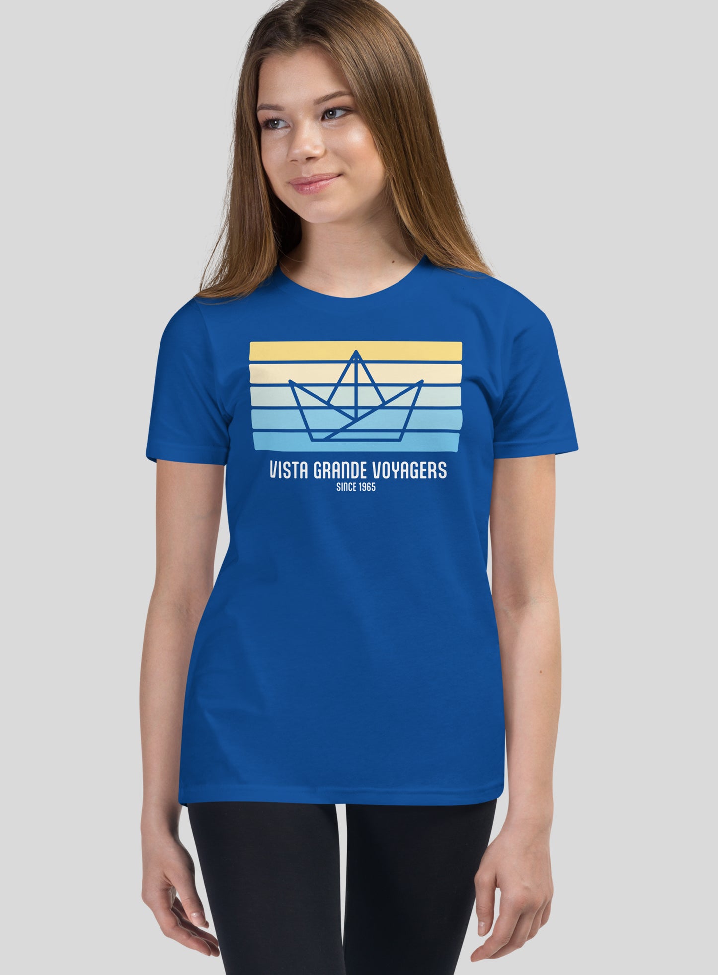 Youth: VG Origami Boat Tee - True Royal