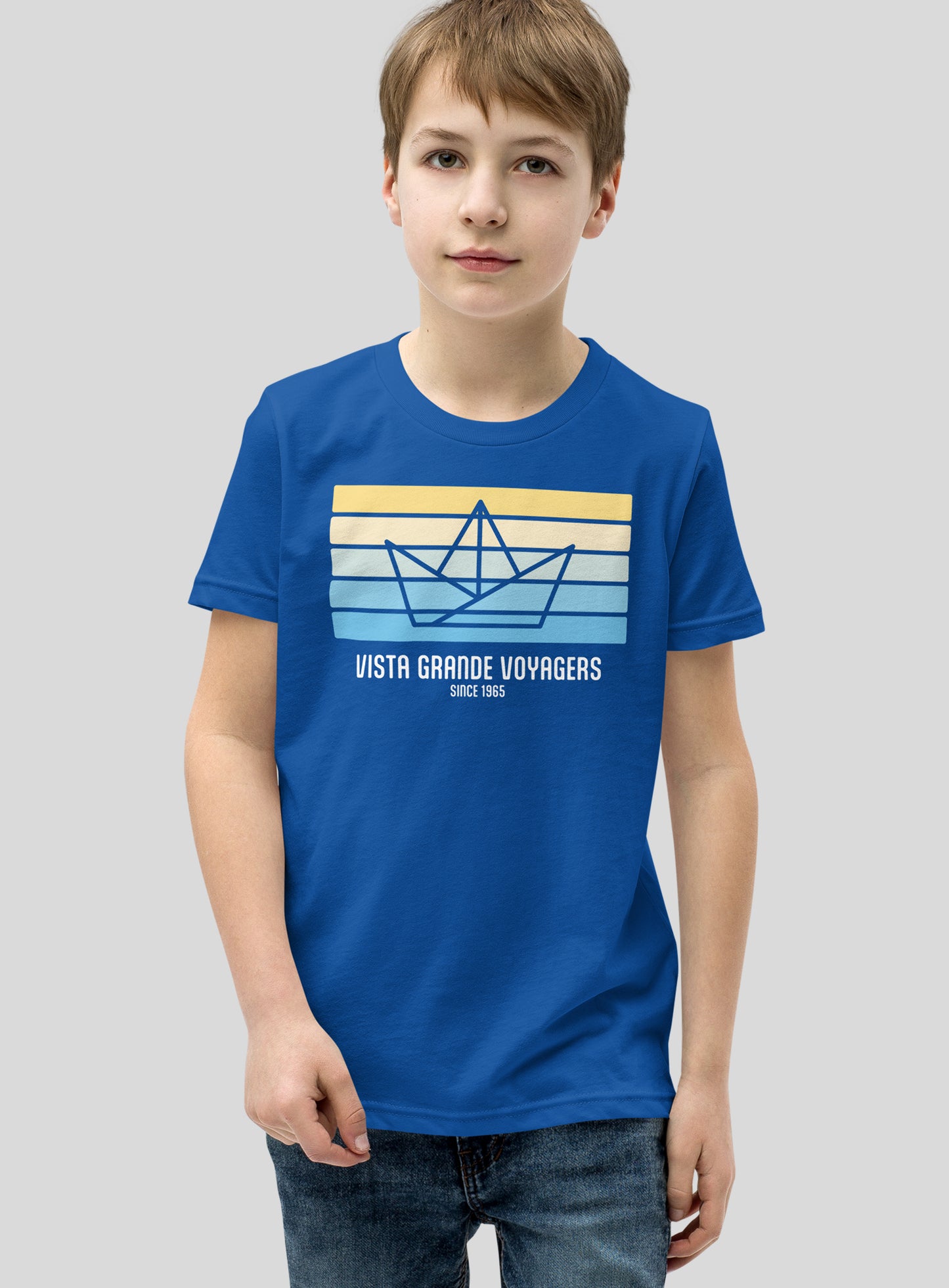 Youth: VG Origami Boat Tee - True Royal