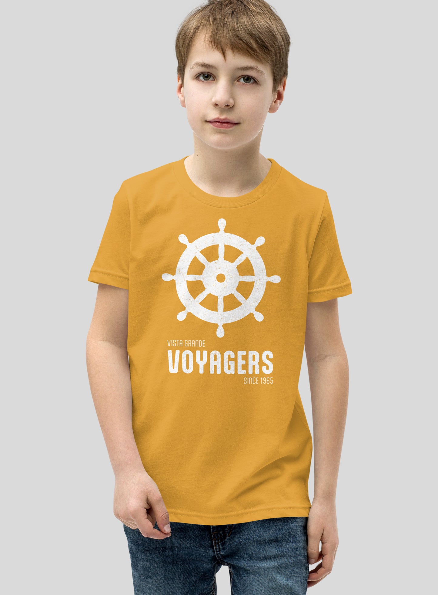 Youth: VG Voyagers Helm Tee - Mustard