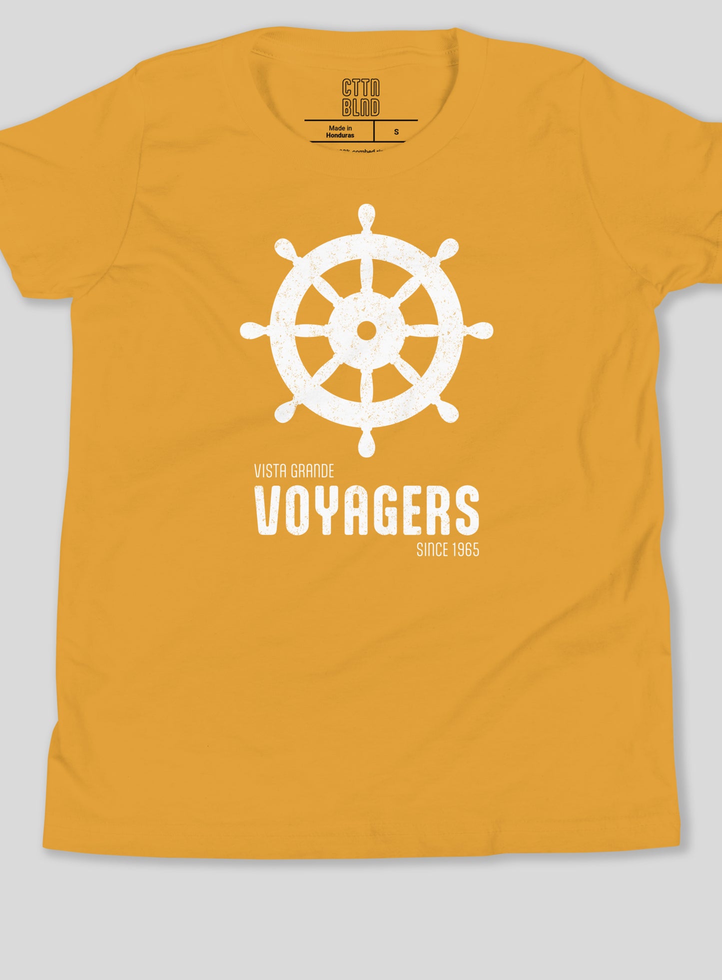 Youth: VG Voyagers Helm Tee - Mustard