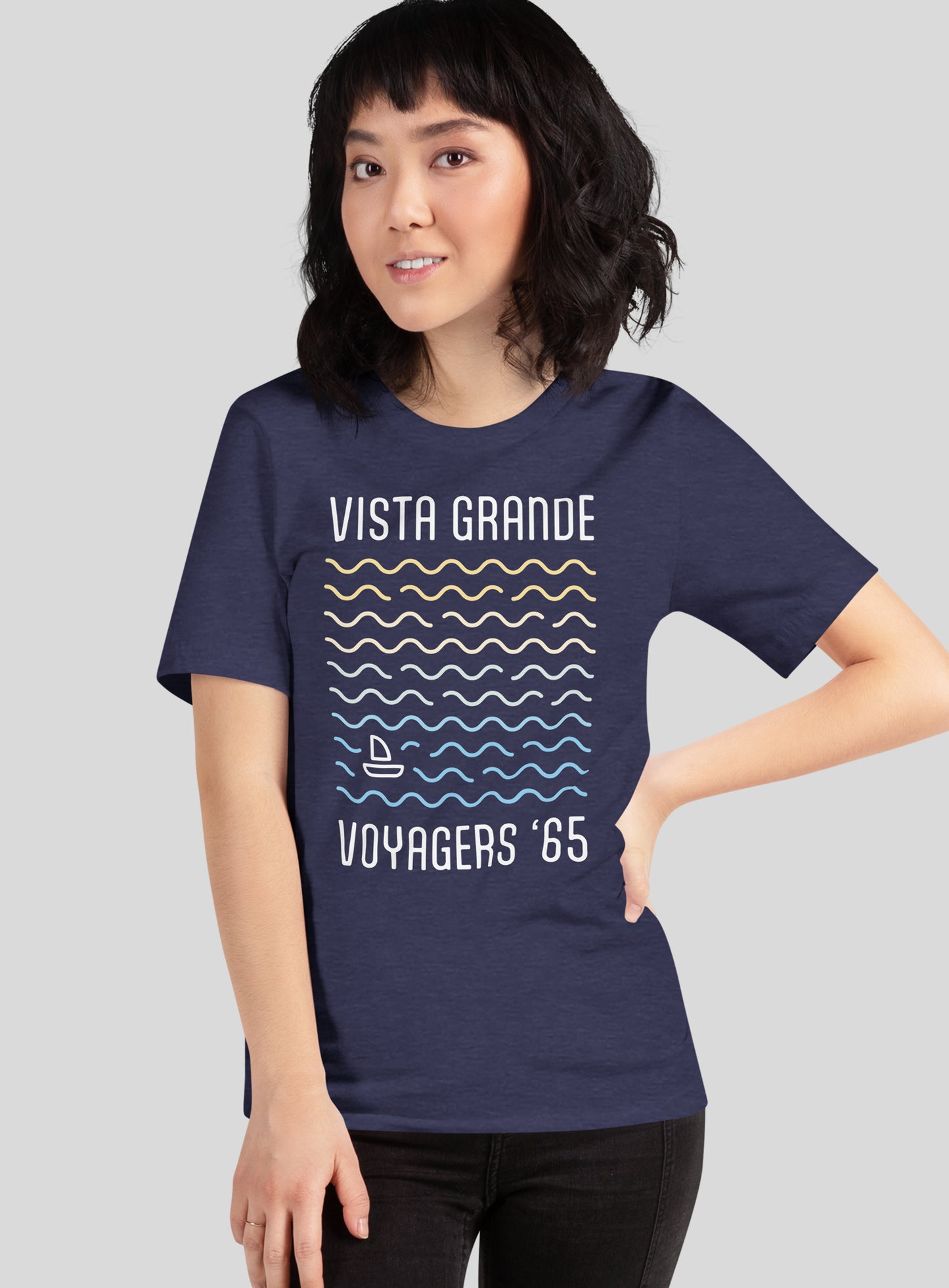 Unisex: VG Voyagers Tee - Heather Midnight Navy