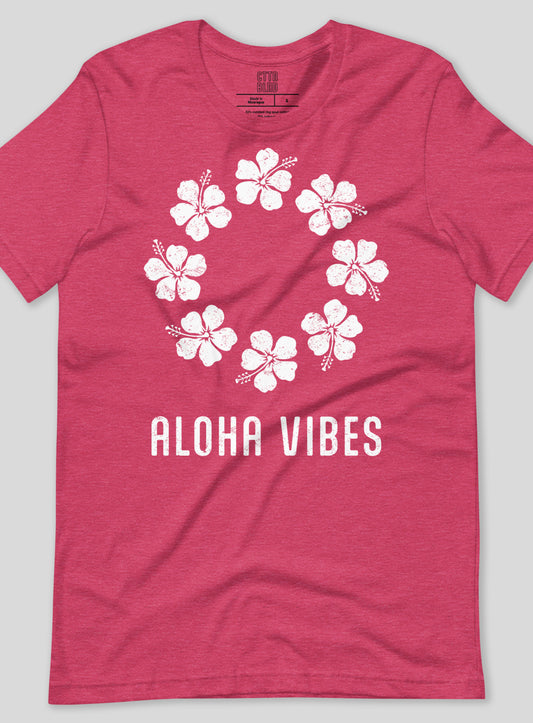 Unisex: Aloha Vibes - Heather Raspberry