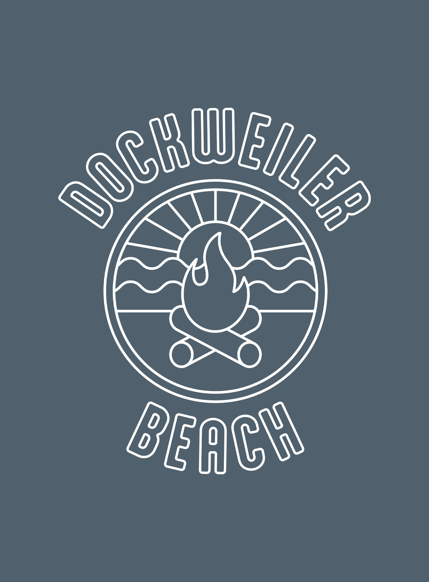 Unisex: Dockweiler Beach Sunset Tee - Steel Heather