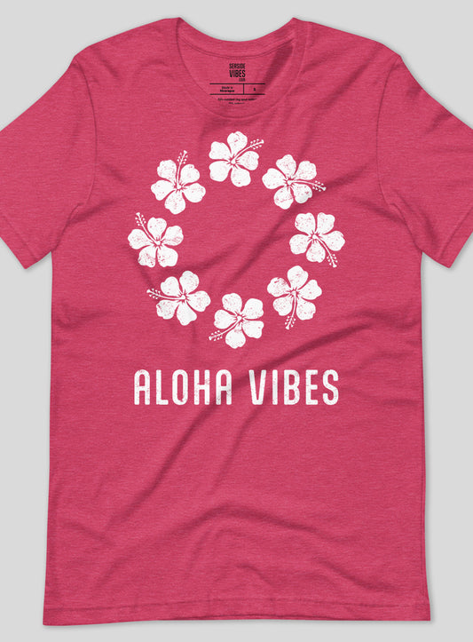 Unisex: Aloha Vibes - Heather Raspberry