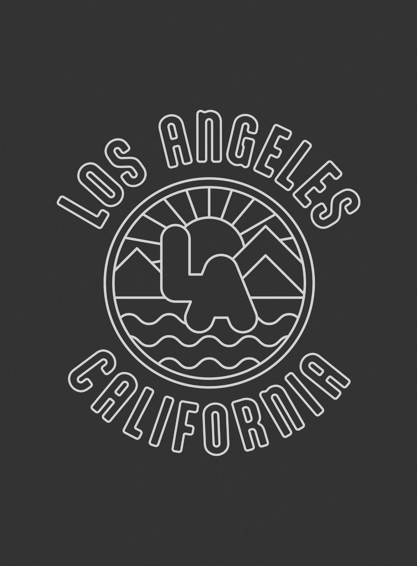 Unisex: Los Angeles Sunrise Tee - Dark Grey Heather