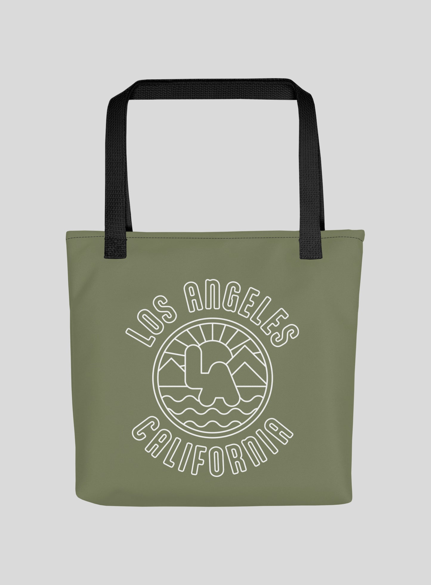 Los Angeles Sunrise Tote Bag - Olive