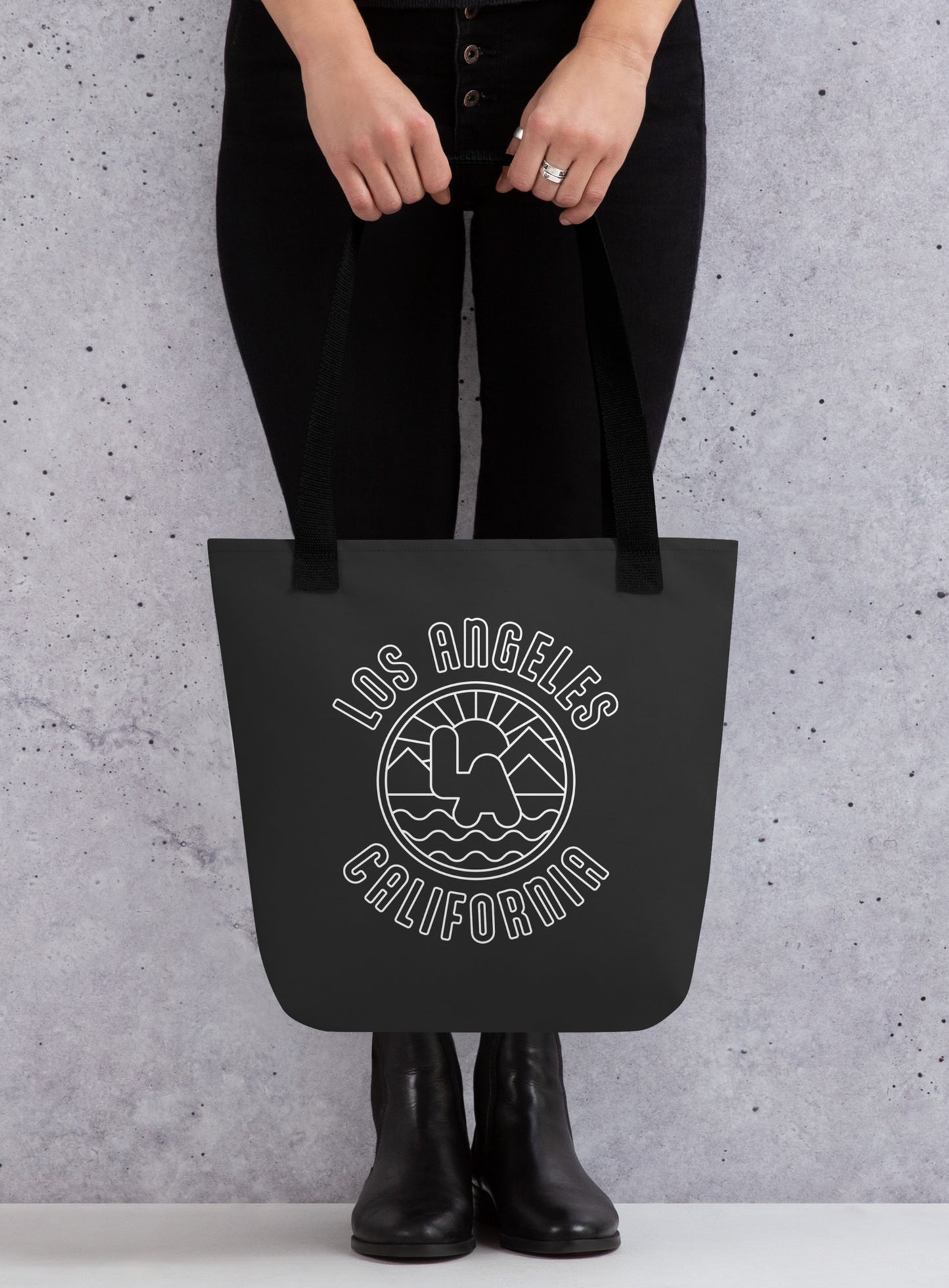 Los Angeles Sunrise Tote Bag - Black