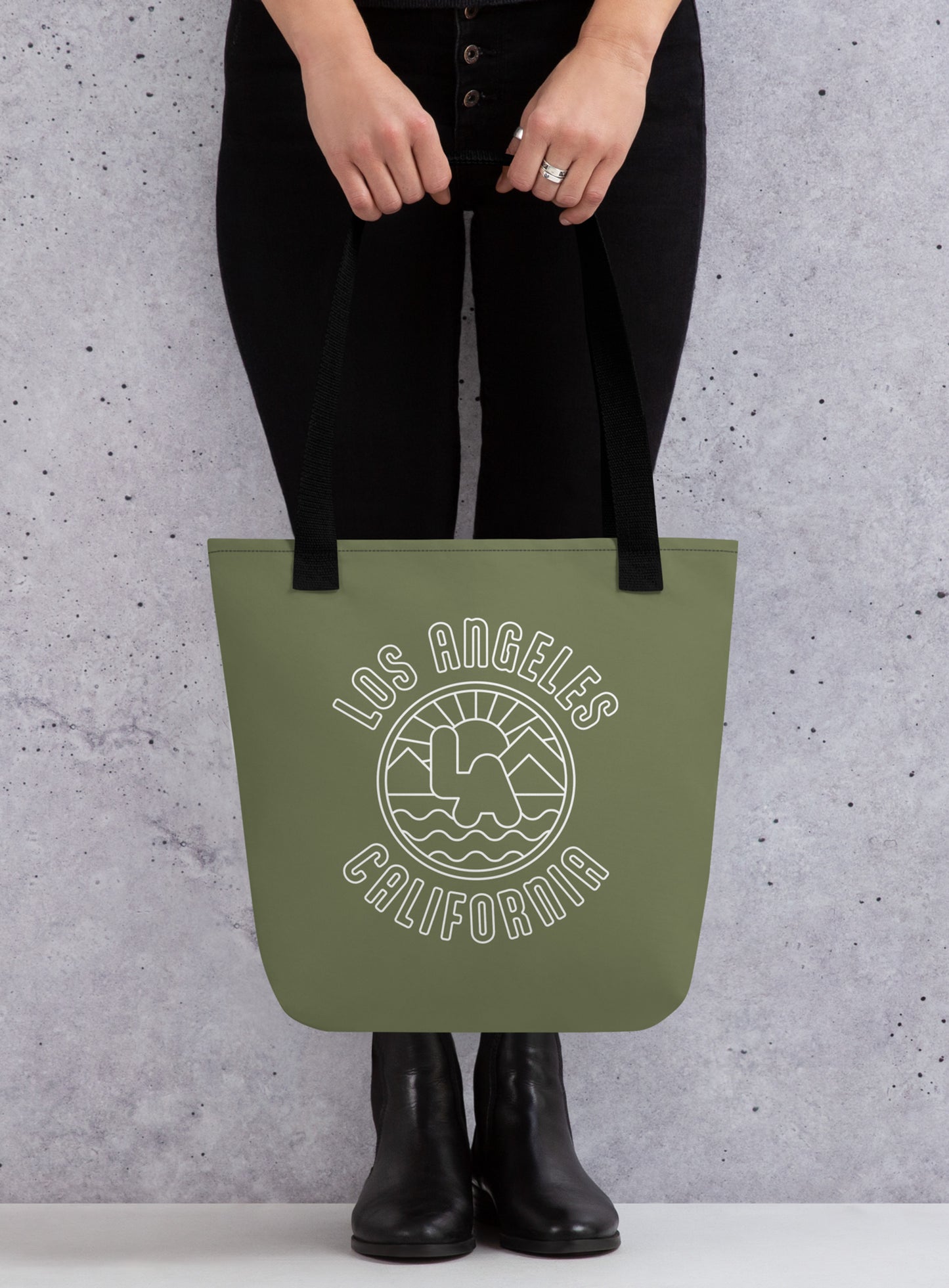 Los Angeles Sunrise Tote Bag - Olive